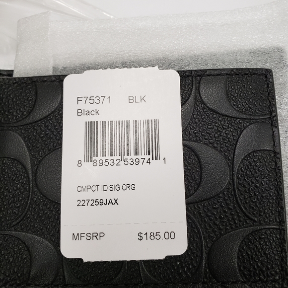 New mens black Coach wallet - Picture 2 of 6